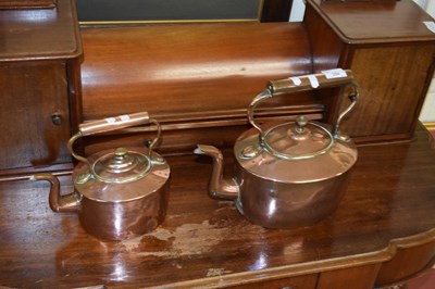 Lot 254 - Two copper kettles