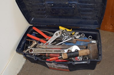 Lot 740 - Toolbox and a quantity of assorted hand tools