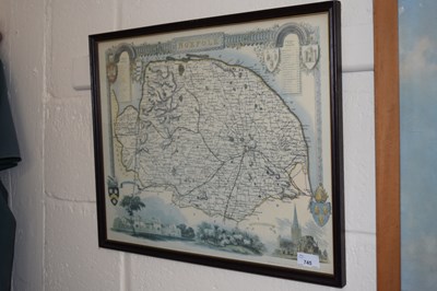 Lot 745 - Reproduction map of Norfolk