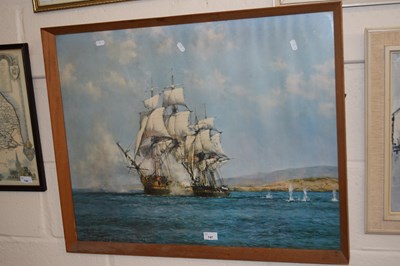 Lot 747 - Warships at Sea, framed and glazed