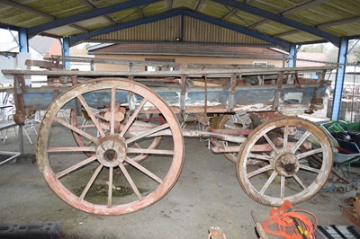 Lot 227 - Large vintage haycart, length approx 370cm