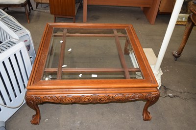 Lot 789 - Square glass top coffee table