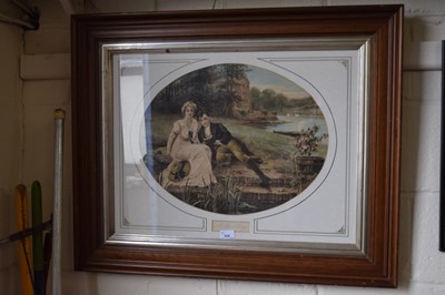 Lot 828 - A Love Story, oval framed reproduction print