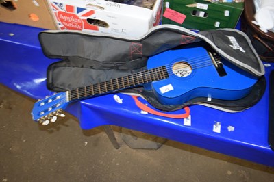 Lot 875 - Children's blue guitar and case