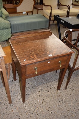 Lot 290 - Early 20th Century oak single drawer side...