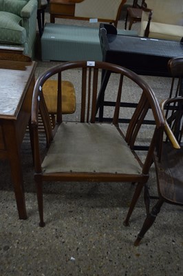 Lot 291 - Edwardian bow back corner chair