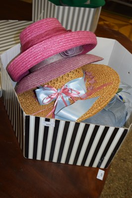 Lot 321 - Mixed Lot: Two boxes of various ladies hats