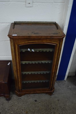 Lot 336 - Victorian walnut veneered music cabinet with...
