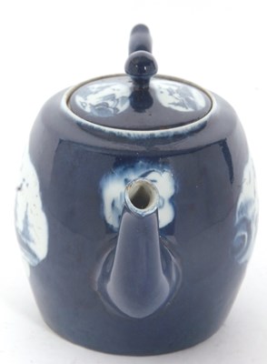 Lot 69 - A rare Lowestoft teapot of small size c.1765...