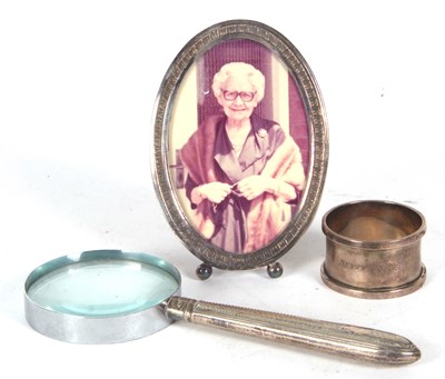 Lot 51 - Mixed Lot:  A sterling marked photograph frame...