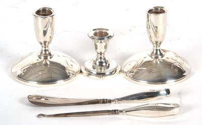 Lot 62 - Mixed Lot:  A pair of Gorham sterling dressing...