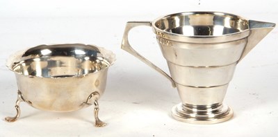 Lot 64 - Mixed Lot:  George VI silver milk jug of...