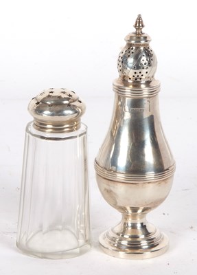 Lot 31 - Mixed Lot: A hallmarked silver baluster caster...