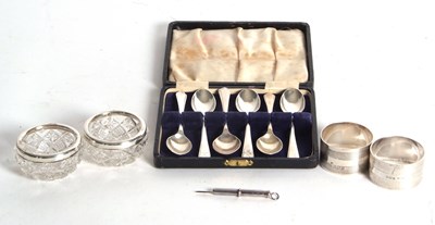 Lot 71 - Mixed Lot:  Five hallmarked silver teaspoons...