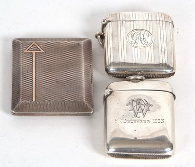 Lot 75 - Mixed Lot:  An Art Deco silver card cased,...