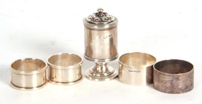 Lot 80 - Mixed Lot:  A Georgian silver caster of...