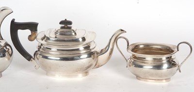 Lot 82 - George VI silver four piece tea service...