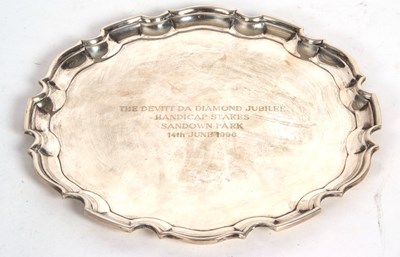 Lot 85 - Tiffany & Co sterling presentation salver,...