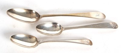 Lot 113 - A George III Scottish tablespoon, Edinburgh...