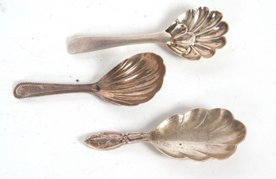 Lot 127 - A George III silver caddy spoon having an oval...