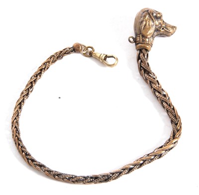 Lot 137 - Vintage watch chain, a graduated polished and...