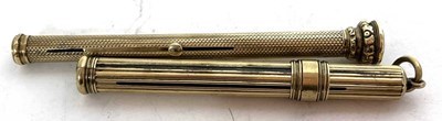 Lot 144 - A 9ct gold pencil holder by Sampson Mordan &...