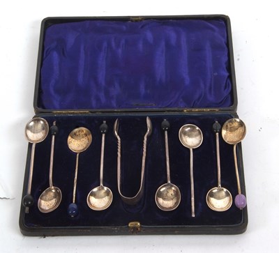 Lot 176 - Group of six bean end coffee spoons, Sheffield...