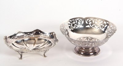 Lot 180 - A  hallmarked silver pedestal dish having a...