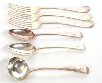 Lot 192 - Group of three Victorian silver table forks...