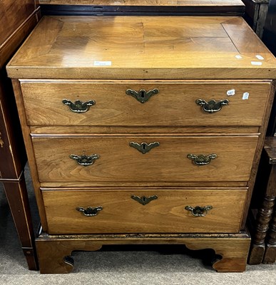 Lot 559 - Georgian style mahogany three drawer chest on...