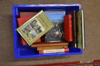 Lot 413 - box of hunting related books, fox hunting,...