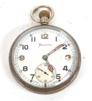 Lot 253 - A Helvita pocket watch, it has a manually...