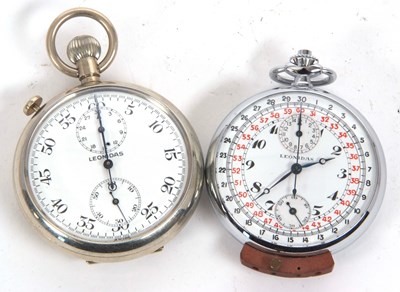 Lot 355 - Two Leondas stop watches, both are crown wound...