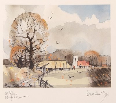 Lot 93 - Hugh Brandon Cox (British,1917-2003), "October,...