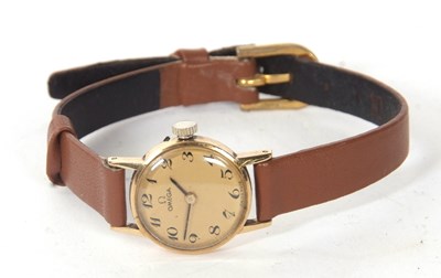 Lot 331 - A 9ct gold ladies Omega wristwatch, hallmarked...