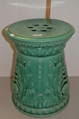 Lot 29 - Large green glazed jardiniere stand