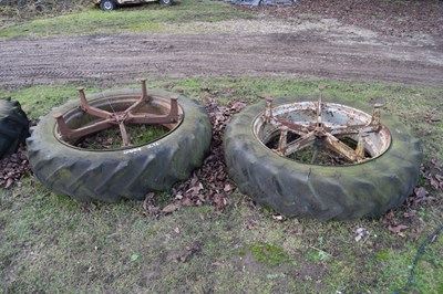 Lot 292 - Pair of dual wheel tractor tyres