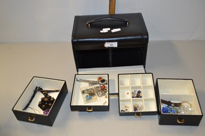 Lot 85 - Table top cabinet containing assorted costume...