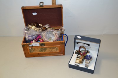 Lot 86 - Box of various modern bangles and costume...