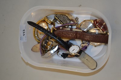 Lot 113 - Box of various assorted wristwatches