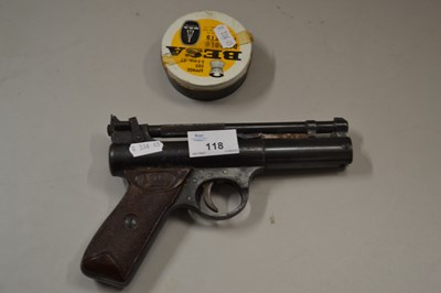 Lot 118 - Webley Premier air pistle with box of pellets