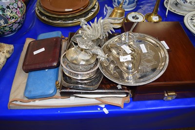 Lot 138 - Mixed Lot: Pair of silver plated cockerels, a...