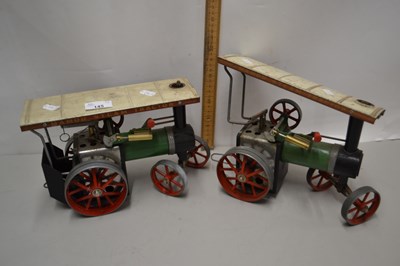 Lot 145 - Two vintage Mamod steam tractors