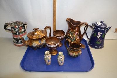 Lot 153 - Mixed Lot: Copper lustre finish coffee wares...