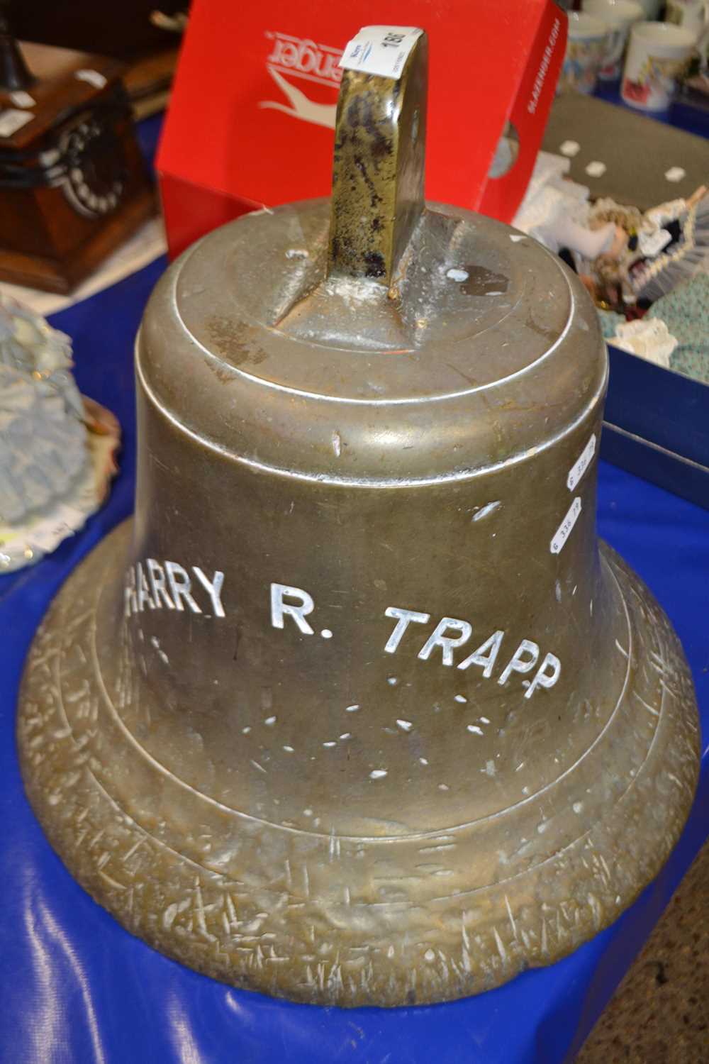 Lot 186 - Large brass ships bell marked Harry R Trapp,...