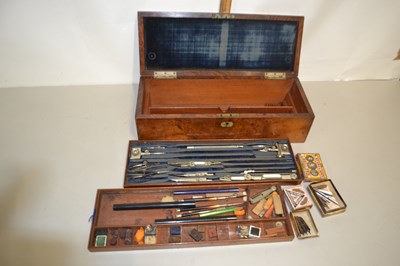 Lot 224 - 19th Century walnut cased technical drawing...