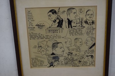 Lot 55 - Norman Edwards, caricature drawing of Joe...