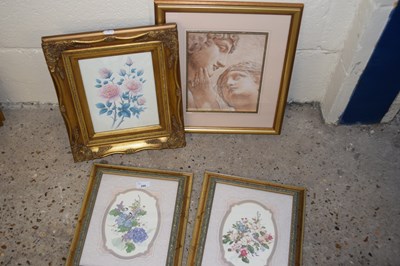 Lot 288 - Mixed Lot: Modern floral pictures and others (4)