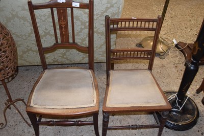 Lot 303 - Two Edwardian bedroom chairs