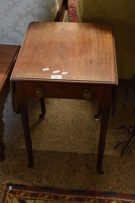 Lot 305 - Small Victorian mahogany drop leaf work table,...